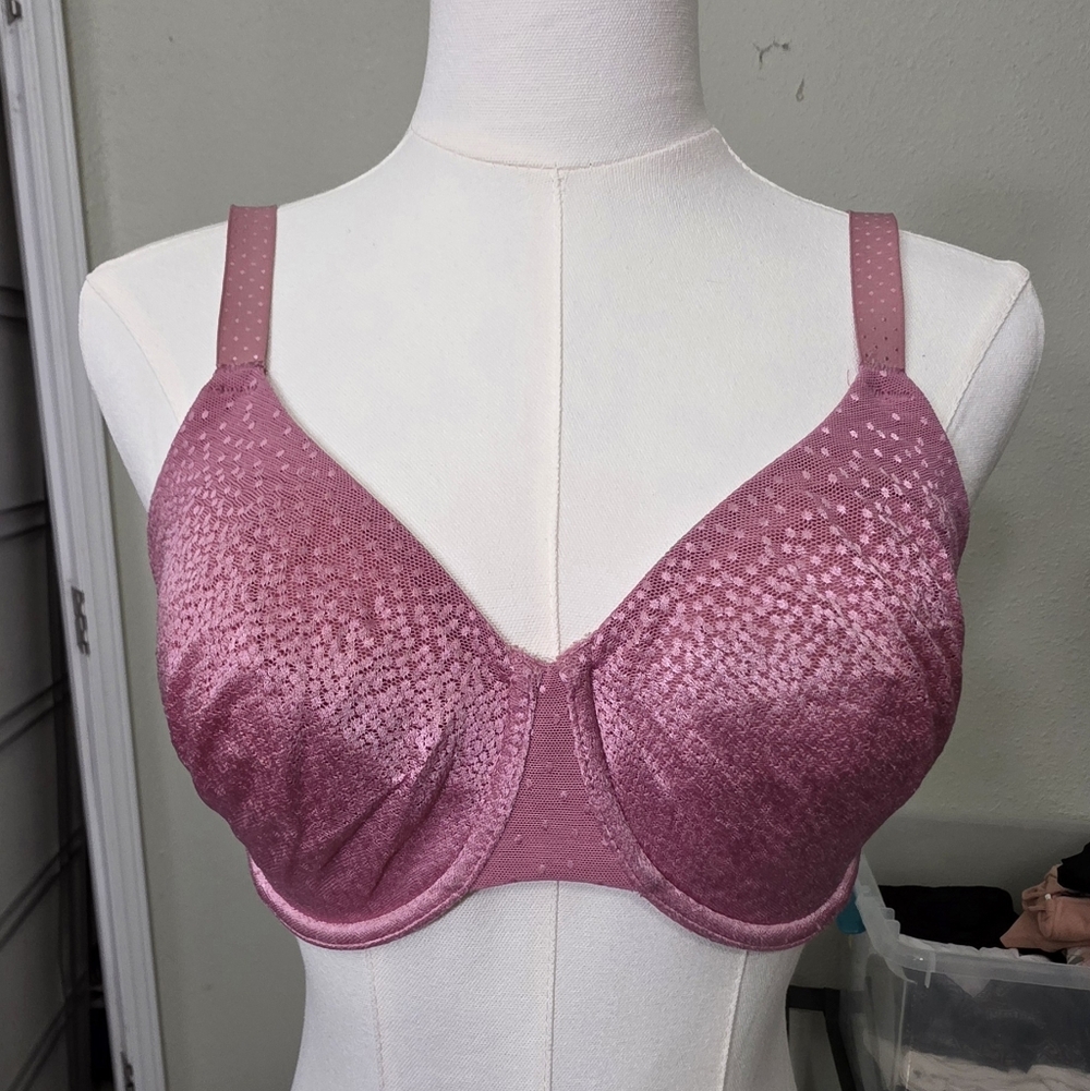 Wacoal Back Appeal Underwire Bra Size 32DDD Rose Pink